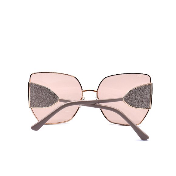NEW JIMMY CHOO RIVER/S BKU GOLD NUDE AUTHENTIC SUNGLASSES - Picture 8 of 13